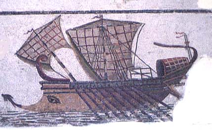 Mosaik of an ancient boat in Sousse-Tunesia - credit: Per Akesson