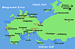map of Bodrum peninsula